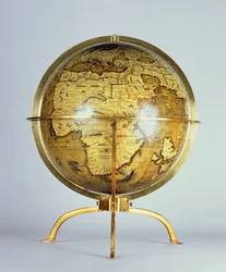 Terrestrische globe, een van een paar bekend als de 